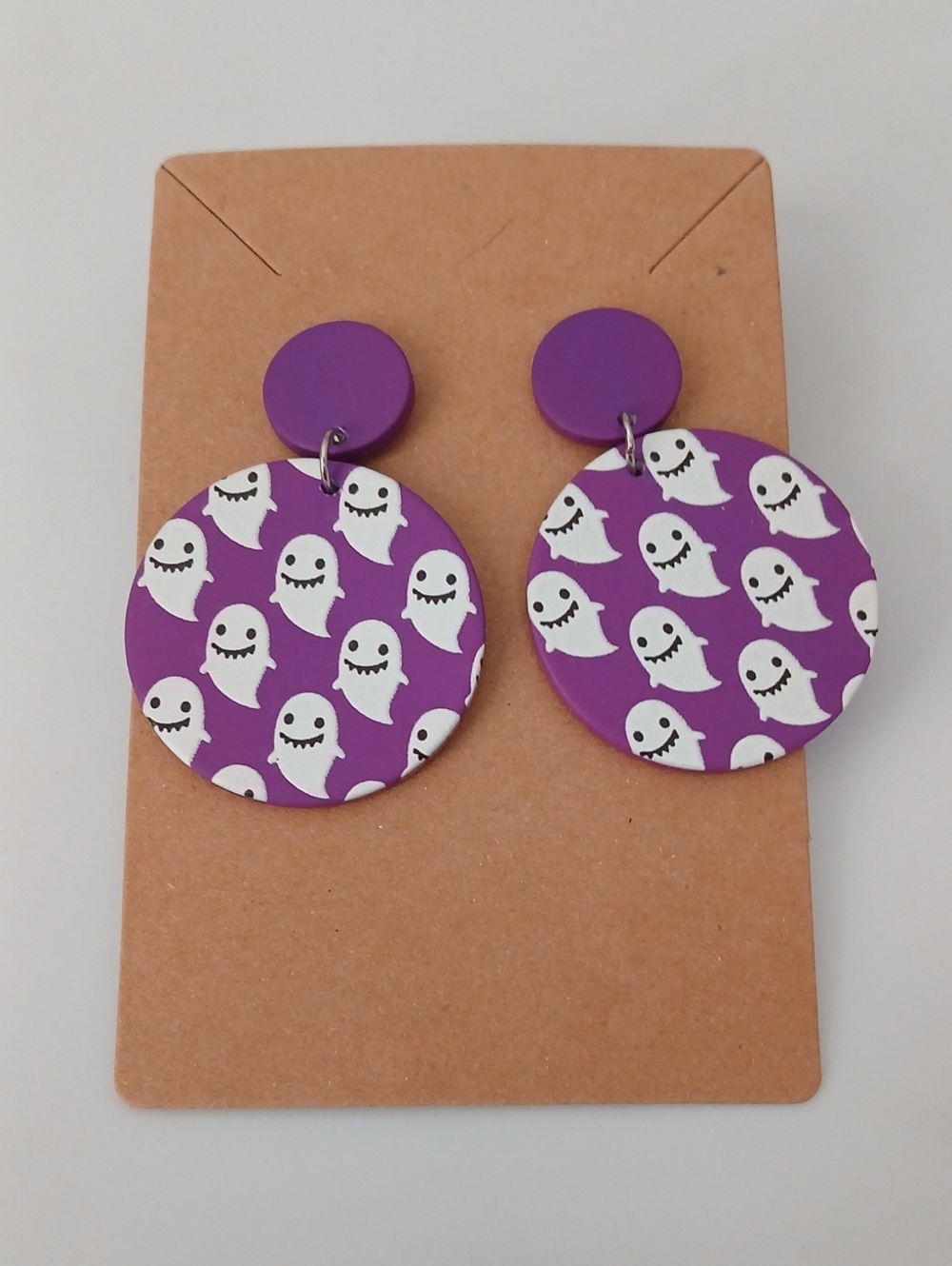 Fashion Jewelry Purple Ghost Pattern Earrings